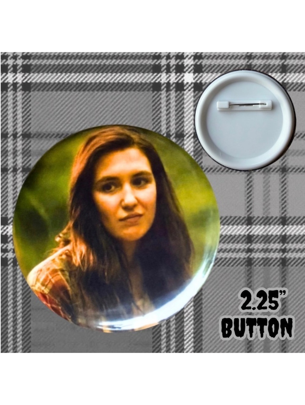 Shauna Yellowjackets 2.25” Handmade Button Pin
